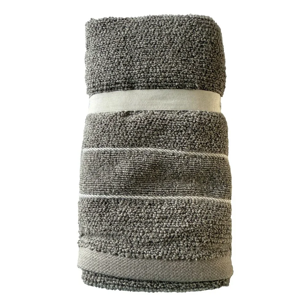 Tommy Bahama Hand Towels Gray White Stripes 100% Cotton 16x30 Inches Set Of 2